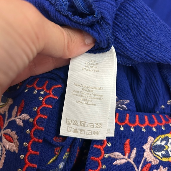 Boden Cobalt Blue Natalie Embroidered Jumpsuit - Picture 9 of 10